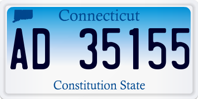 CT license plate AD35155