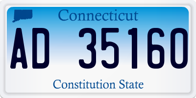 CT license plate AD35160