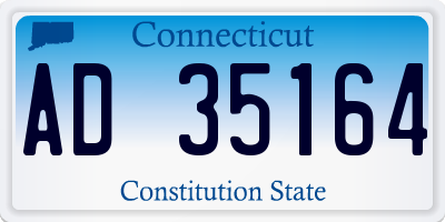 CT license plate AD35164