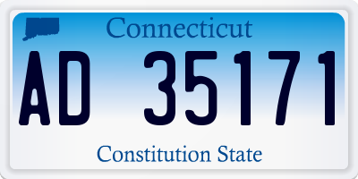 CT license plate AD35171