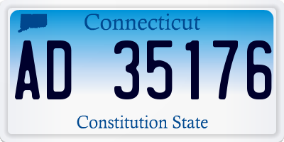 CT license plate AD35176