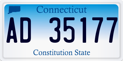 CT license plate AD35177