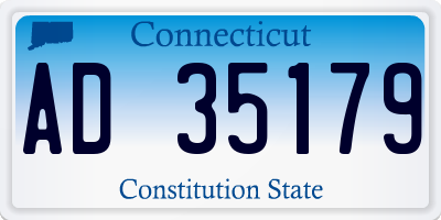 CT license plate AD35179