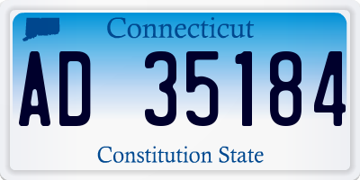 CT license plate AD35184