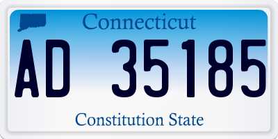 CT license plate AD35185
