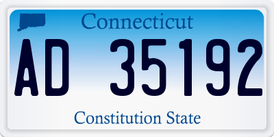 CT license plate AD35192