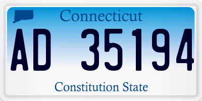CT license plate AD35194