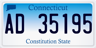 CT license plate AD35195