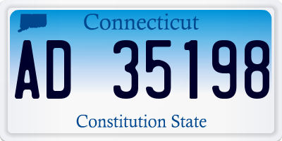 CT license plate AD35198