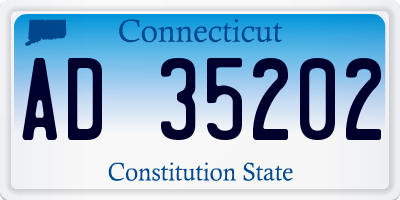CT license plate AD35202