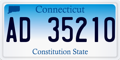 CT license plate AD35210