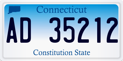 CT license plate AD35212