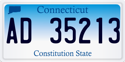 CT license plate AD35213