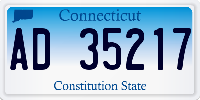 CT license plate AD35217