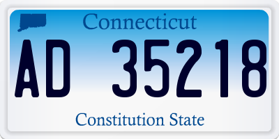CT license plate AD35218