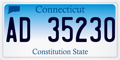 CT license plate AD35230