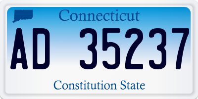 CT license plate AD35237