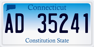 CT license plate AD35241