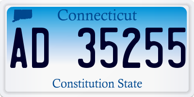 CT license plate AD35255