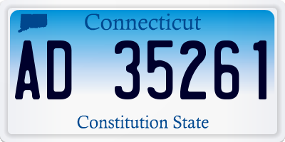 CT license plate AD35261