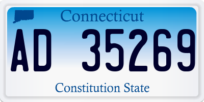 CT license plate AD35269