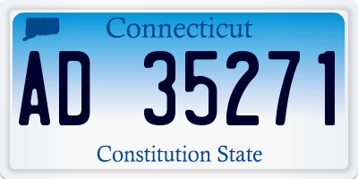 CT license plate AD35271
