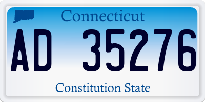 CT license plate AD35276