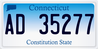 CT license plate AD35277