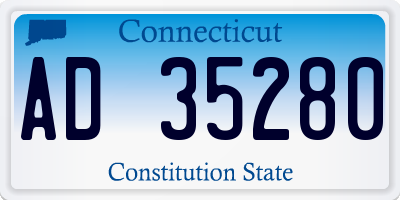 CT license plate AD35280