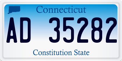 CT license plate AD35282