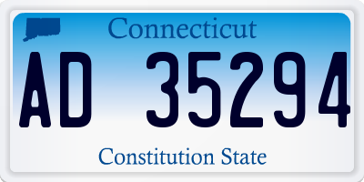 CT license plate AD35294