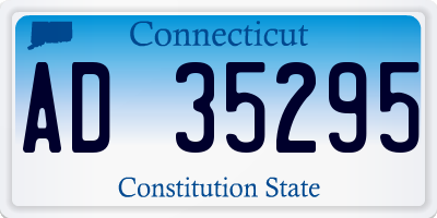 CT license plate AD35295
