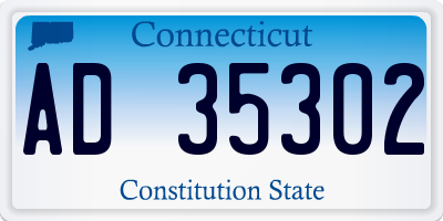 CT license plate AD35302