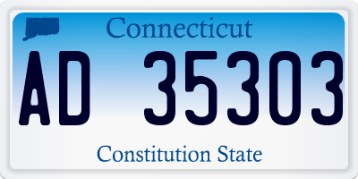 CT license plate AD35303