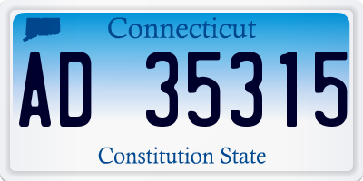 CT license plate AD35315