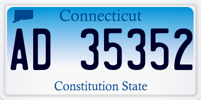 CT license plate AD35352