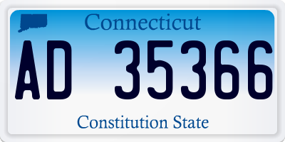 CT license plate AD35366