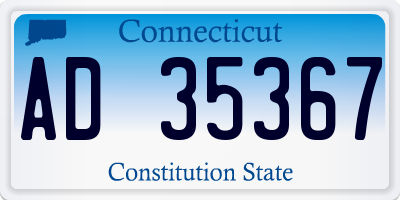 CT license plate AD35367