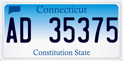 CT license plate AD35375