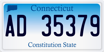 CT license plate AD35379