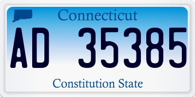CT license plate AD35385