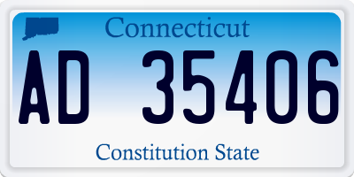 CT license plate AD35406