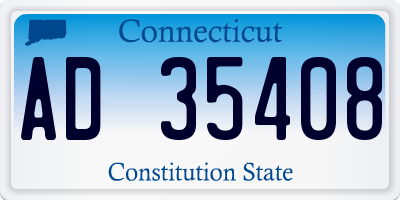 CT license plate AD35408