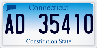 CT license plate AD35410