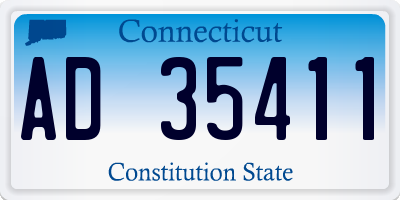 CT license plate AD35411