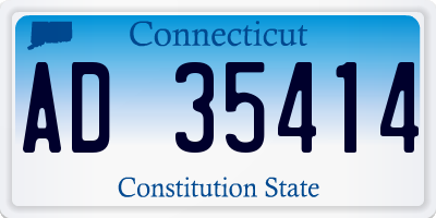 CT license plate AD35414