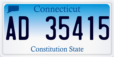 CT license plate AD35415