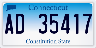 CT license plate AD35417