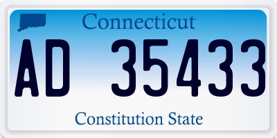 CT license plate AD35433