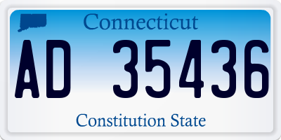 CT license plate AD35436